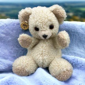 Vtg Russ Snuggle Puppet Advertisement Softener Wooly Stuffed Animal Bear Plush